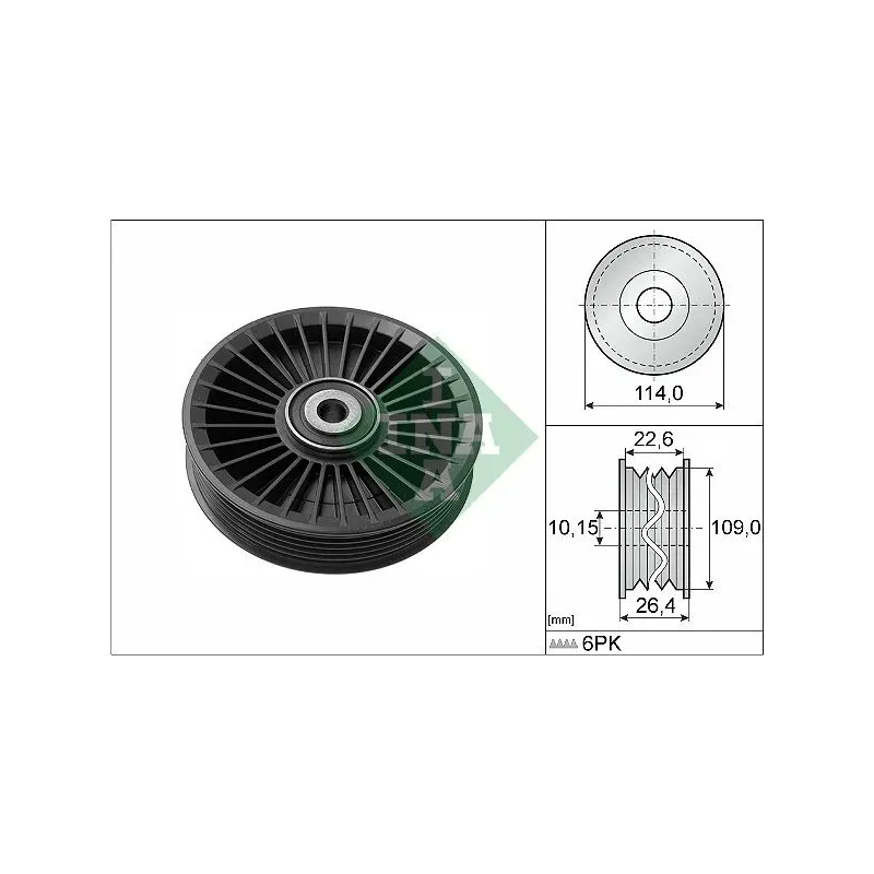 Schaeffler INA 532010810 Polea inversión/guía, correa poli V