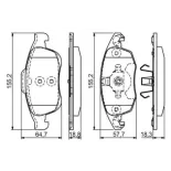 BOSCH 0986494235 Juego de pastillas de freno
