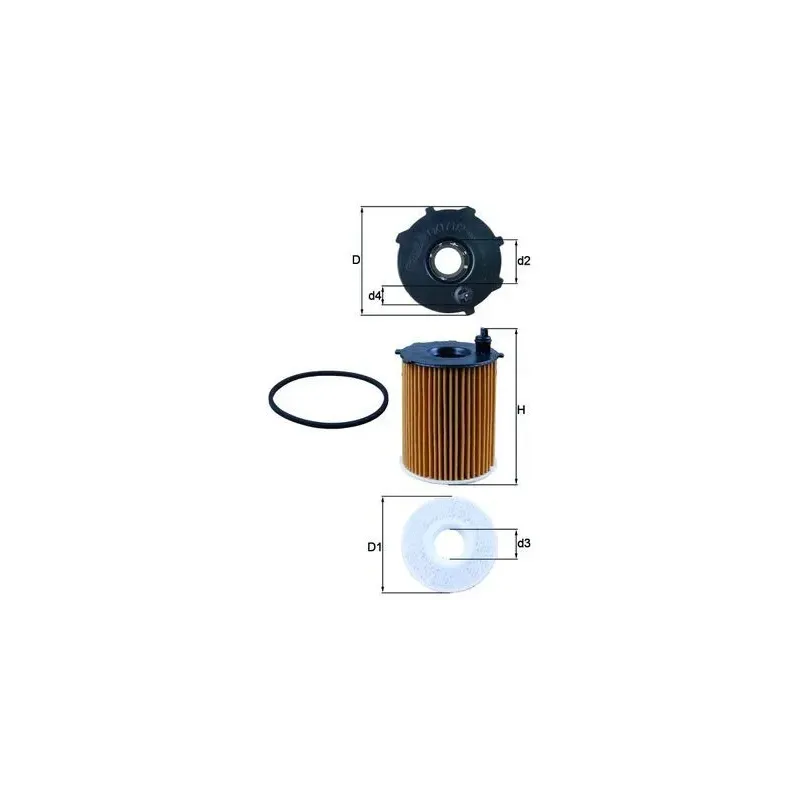 MAHLE OX171/2D Filtro de aceite