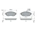 BOSCH 0986494111 Juego de pastillas de freno