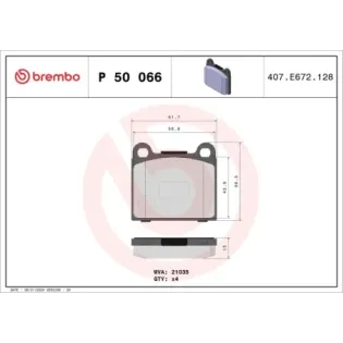 BREMBO P50066 Juego de pastillas de freno