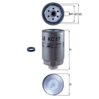 MAHLE KC17D Filtro combustible