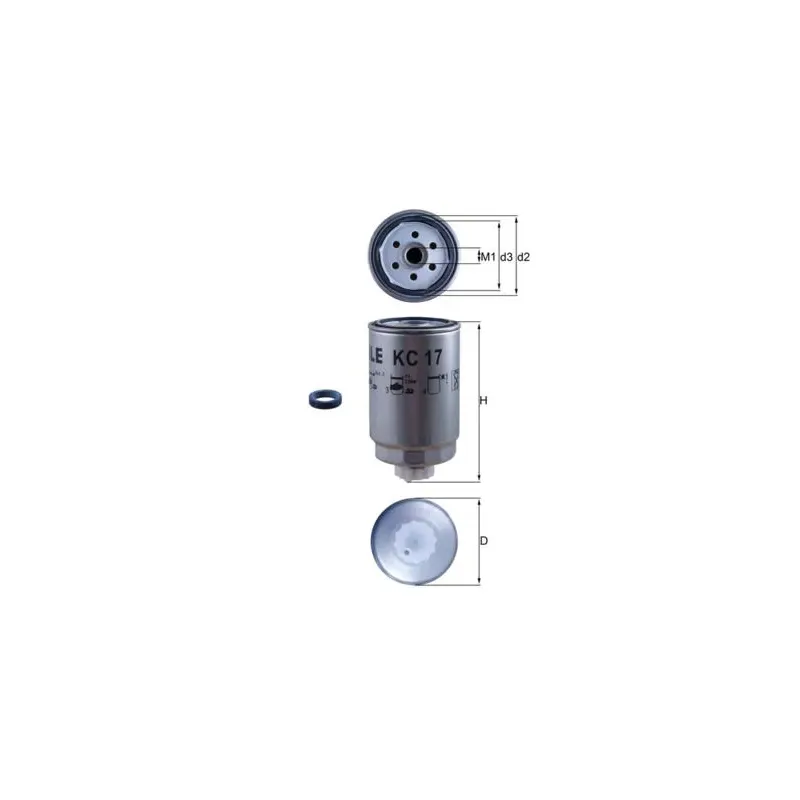 MAHLE KC17D Filtro combustible