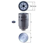 MAHLE KC17D Filtro combustible