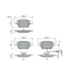 BOSCH 0986424797 Juego de pastillas de freno