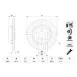 BOSCH 0986479E07 Disco de freno (Unidad)