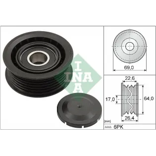 Schaeffler INA 532016010 Polea inversión/guía, correa poli V