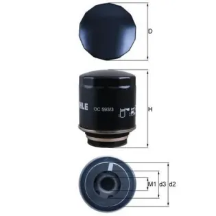 MAHLE OC593/3 Filtro de aceite