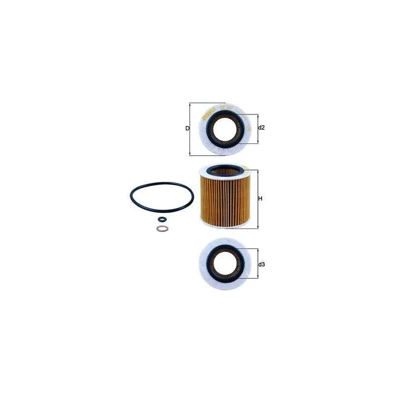 MAHLE OX387D Filtro de aceite
