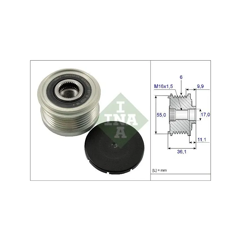 Schaeffler INA 535010310 Rueda libre alternador