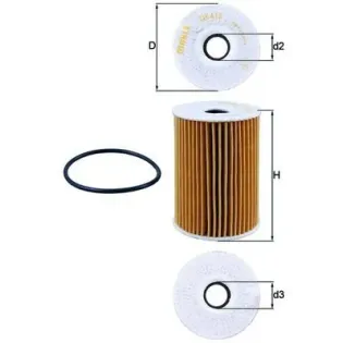 MAHLE OX415D Filtro de aceite