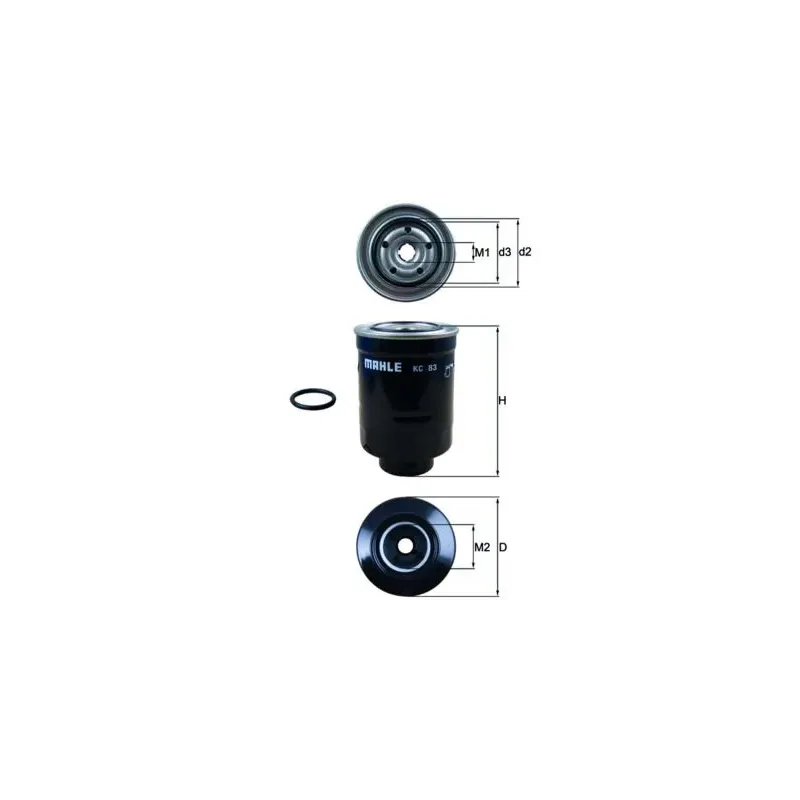 MAHLE KC83D Filtro combustible