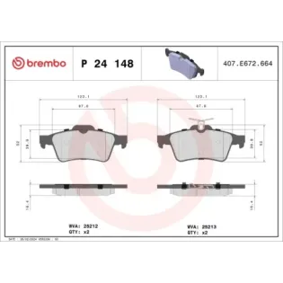 BREMBO P24148 Juego de pastillas de freno