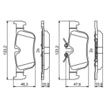 BOSCH 0986494812 Juego de pastillas de freno