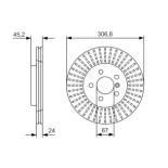 BOSCH 0986479C93 Disco de freno (Unidad)