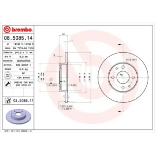 AP 14138E Disco de freno