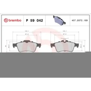 BREMBO P59042 Juego de pastillas de freno