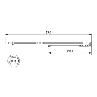 BOSCH 1987473624 Contacto de aviso, desgaste de los frenos