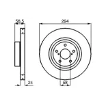 BOSCH 0986478977 Disco de freno (Unidad)