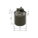 BOSCH F026402836 Filtro combustible