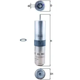 MAHLE KL983D Filtro combustible