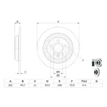 BOSCH 0986479397 Disco de freno (Unidad)
