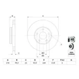 BOSCH 0986479173 Disco de freno (Unidad)