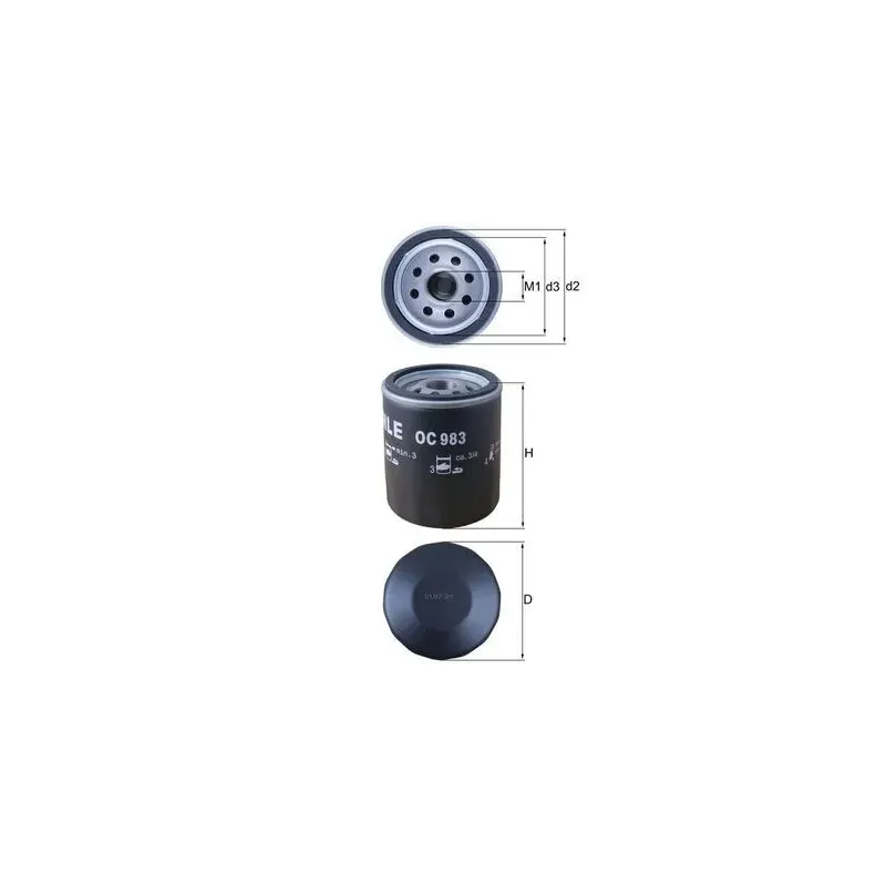 MAHLE OC983 Filtro de aceite