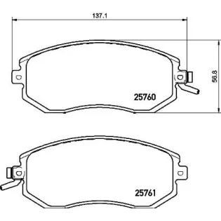 BREMBO P78021 Juego de pastillas de freno