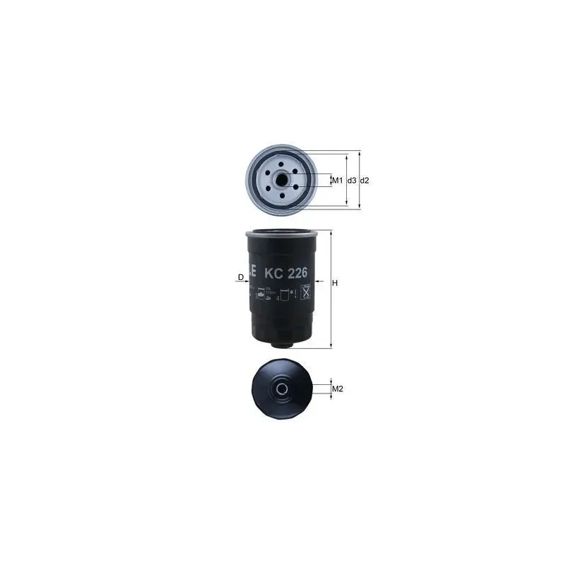 MAHLE KC226 Filtro combustible