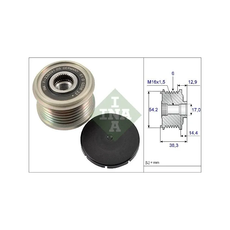 Schaeffler INA 535019410 Rueda libre alternador