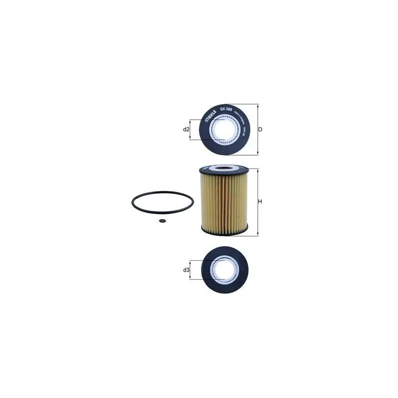 MAHLE OX380D Filtro de aceite