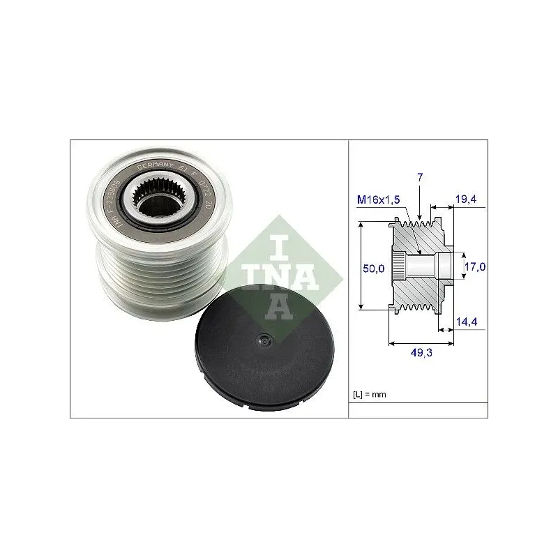 Schaeffler INA 535014010 Rueda libre alternador