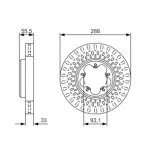 BOSCH 0986479A49 Disco de freno (Unidad)