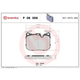 BREMBO P06096 Juego de pastillas de freno