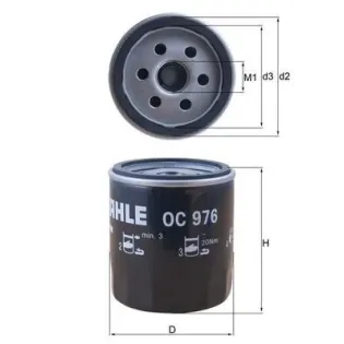 MAHLE OC976 Filtro de aceite