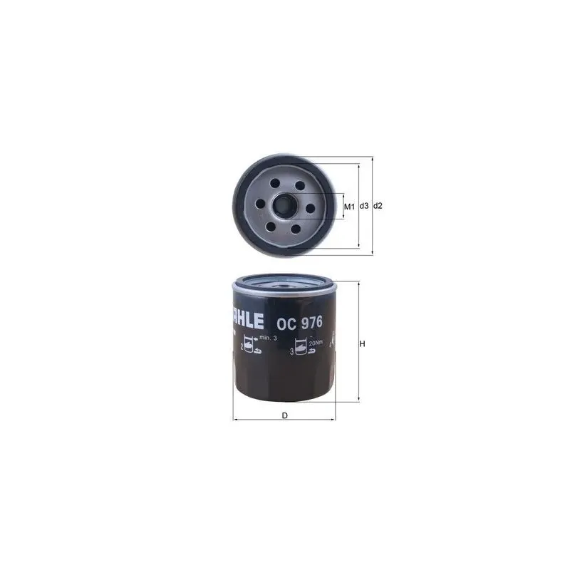 MAHLE OC976 Filtro de aceite