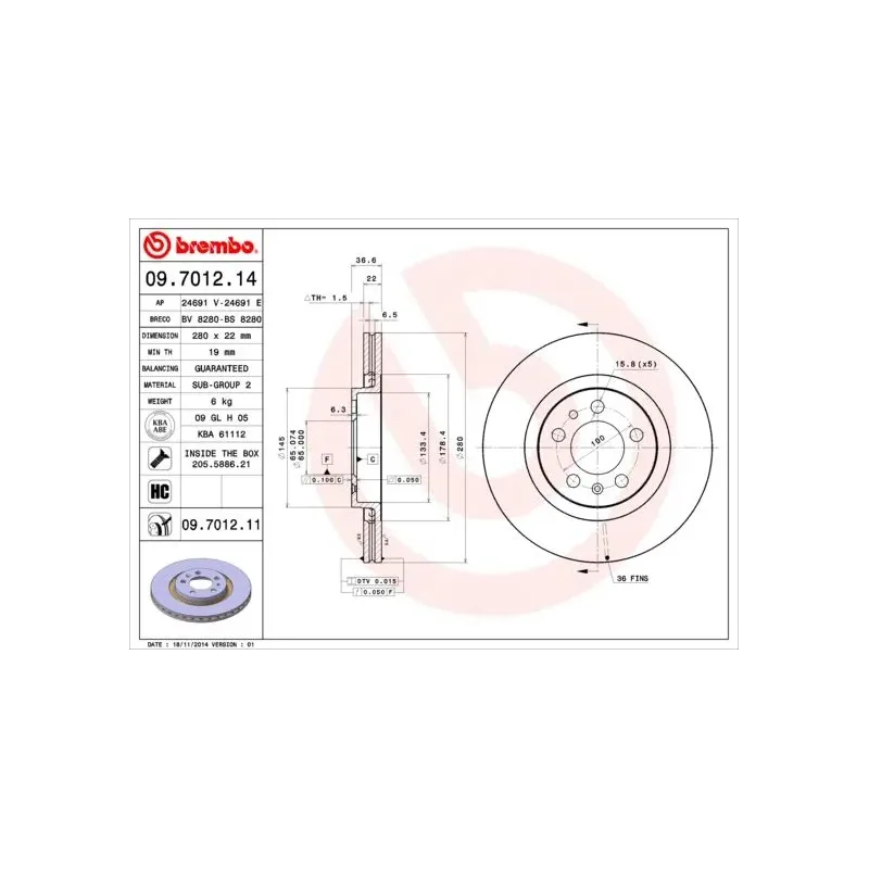 AP 24691E Disco de freno