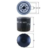 MAHLE OC1673 Filtro de aceite