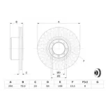 BOSCH 0986479640 Disco de freno (Unidad)