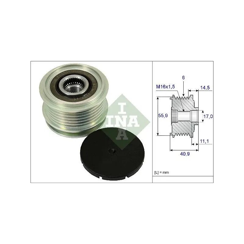 Schaeffler INA 535001210 Rueda libre alternador