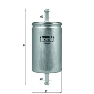 MAHLE KL60 Filtro combustible