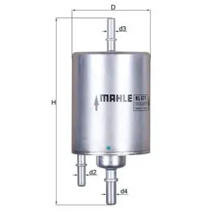 MAHLE KL571 Filtro combustible