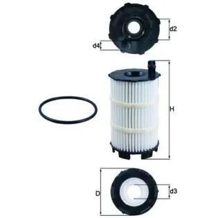 MAHLE OX350/4D Filtro de aceite