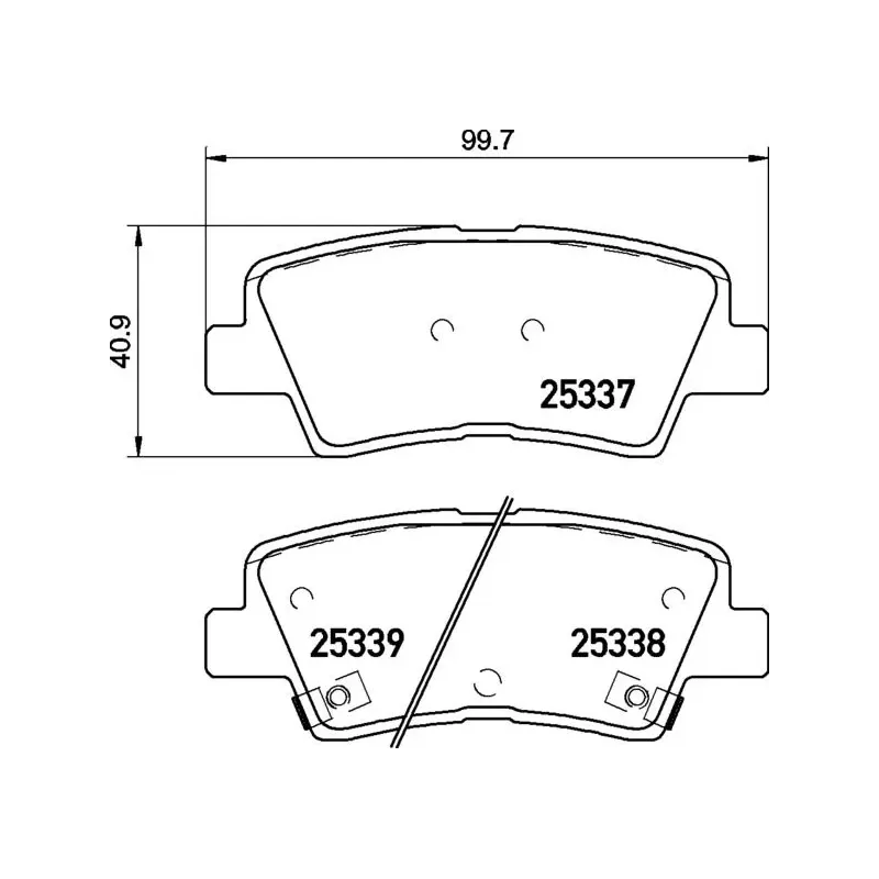 BREMBO P30094 Juego de pastillas de freno