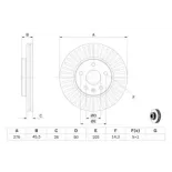 BOSCH 0986479643 Disco de freno (Unidad)