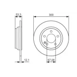 BOSCH 0986479D12 Disco de freno (Unidad)