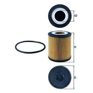 MAHLE OX182D Filtro de aceite