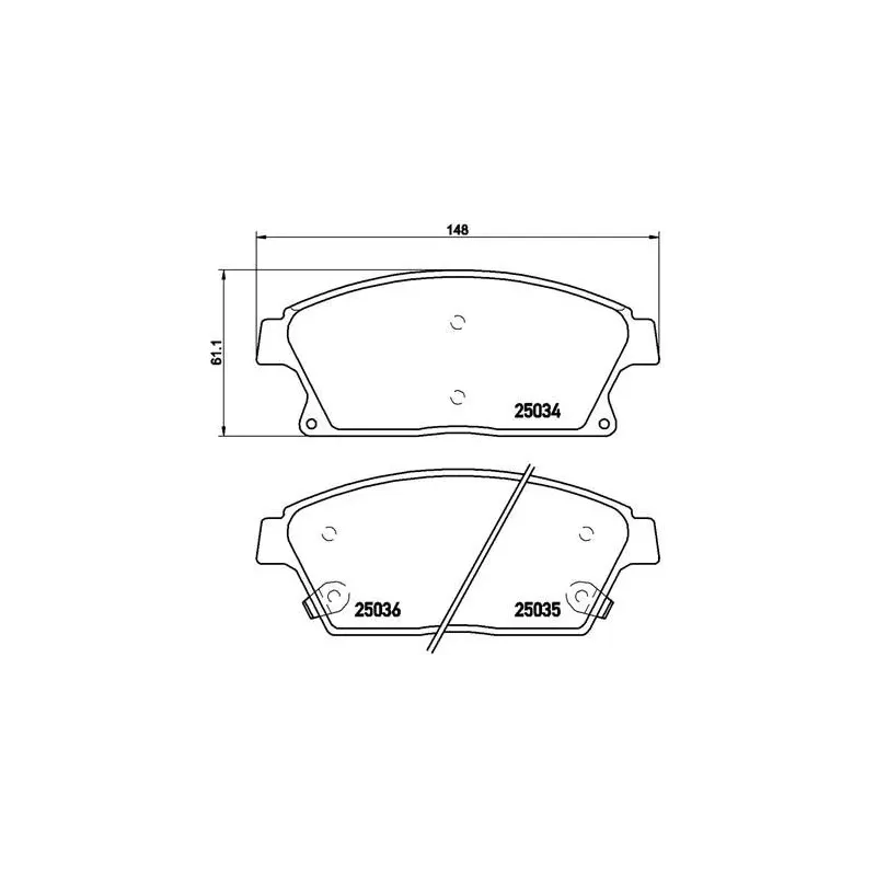 BREMBO P59077 Juego de pastillas de freno