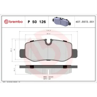 BREMBO P50126 Juego de pastillas de freno